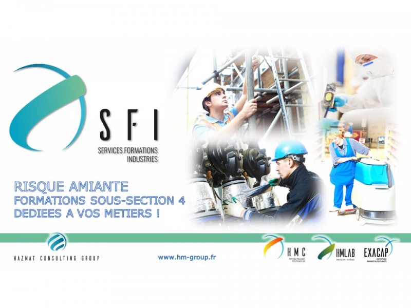(SFI) Services Formations Industries : Formations sous-section 4 dédiées à vos métiers.